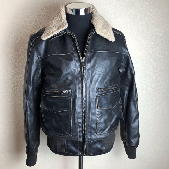 tommy hilfiger shearling aviator jacket